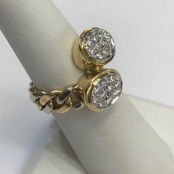 SOLD ❌ 18k Paté-Set Diamond Ring - Picture 1 of 14